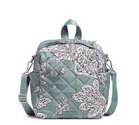 Vera Bradley Mochila pequeña convertible de sarga Performance para mujer, Remo azul lirio tigre, Talla única