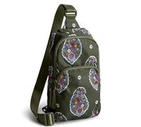 Vera Bradley Mochila Ripstop Lorman Sling para mujer, Kew Gardens Green, Talla única