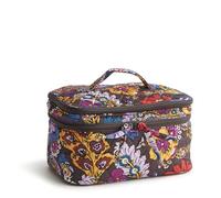 Vera Bradley Neceser de Maquillaje de algodón para Mujer, Ramo Colorido, Talla única, Neceser de algodón para cepillar