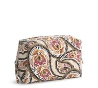 Vera Bradley Neceser Mediano de algodón prémium para Mujer, Paisley floreciente, Talla única