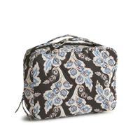 Vera Bradley Organizador de viaje colgante de sarga de poliéster para mujer, Calyx + pluma negra, Talla única, Organizador de viaje colgante de sarga de poliéster