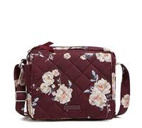 Vera Bradley Peformance - Bolso cruzado hipster mediano de sarga, Flores y ramas, Talla única