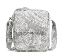 Vera Bradley Performance Twill Small Crossbody Purse, Cloud Gray Paisley