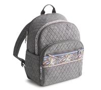 Vera Bradley Premium Cotton Bancroft Backpack Bolsa para Libros, Negro (Black Chambray), Talla única para Mujer