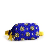 Vera Bradley Premium Cotton Mini Belt Bag, Bandolera para Mujer, Bandana Azul Marino/Amarillo, 7 Inches (W) x 4 Inches (H) x 1 Inch (D)