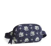 Vera Bradley Premium Cotton Mini Belt Bag, Bolsa de Mensajero para Mujer, Paisley Bandana Marina y Verde Fluorescente, 7 Inches Wide, 4 Inches High, 1 Inch Deep