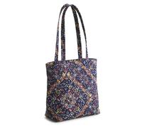 Vera Bradley Premium Cotton Small Original Zip Tote Bag, Bolsa de Mano para Mujer, Paisley Estrellada, Talla única