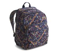 Vera Bradley Premium Cotton XL Bancroft Backpack Mochila, Paisley Estrellada, Talla única para Mujer
