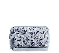 Vera Bradley Pulsera de algodón para mujer con protección RFID, Perennials Gray - Recycled Cotton, Talla única