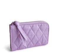 Vera Bradley Tarjetero de algodón con Cremallera para Mujer, Color Morado rapsodia, Talla única