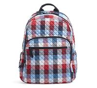 Vera Bradley Women's Cotton Campus Backpack Bookbag, Patriotic Plaid - Recycled Cotton, One Size UK