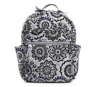 Vera Bradley Women's Cotton Small Backpack, Tranquil Medallion - Recycled Cotton, One Size
