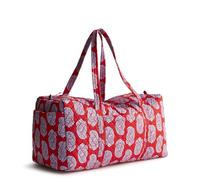 Vera Bradley Women's Large Original Duffel, Cotton Gabardine, Iconic Paisley Gogi Berry Red, One Size