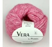 Vera by Permin - Hilo para todo el año de Chainette, Baby Alpaca y Algodón (125 m/50 g) (06 sorbete de frambuesa)