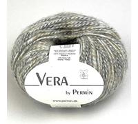 Vera by Permin - Hilo para todo el año de Chainette, Baby Alpaca y Algodón (125 m/50 g) (07 Beige)