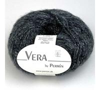 Vera by Permin - Hilo para todo el año de Chainette, Baby Alpaca y Algodón (125 m/50 g) (09 Gris Carbono)