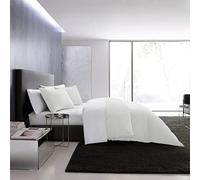 Vera Wang | 100% algodón, Juego de edredón Ultra Suave y Lujoso, Ropa de Cama para Todas Las Estaciones, Prelavado para Mayor suavidad, Blanco, King