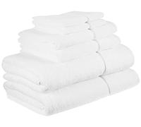 Vera Wang 226637 Modern Lux - Juego de Toallas de algodón de 6 Piezas, Color Blanco
