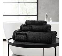 Vera Wang - 6 Toallas de baño, Altamente absorbentes y supersuaves, lo imprescindible para el baño, con certificación Oeko-Tex, Negro Plisado