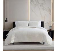 Vera Wang Fundas de Almohada de algodón naturalmente Suaves a Juego, nítidas y Suaves con una sensación Ligera, Juego de Cama de 3 Piezas, Beige Distintivo, tamaño King