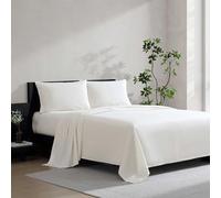 Vera Wang - Juego de sábanas de tamaño King, algodón Suave Que Absorbe la Humedad y refresca, Ligero para Comodidad Durante Todo el año. Sábanas de Cama con Fundas de Almohada y sábana Bajera a Juego