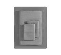 Vera Wang - Juego de sábanas Queen, Ropa de Cama de algodón Satinado de Lujo, 800 Hilos, decoración Suave y Lisa para el hogar (carbón, King)