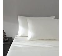 Vera Wang - Juego de sábanas Queen, Ropa de Cama de algodón Satinado de Lujo, 800 Hilos, decoración Suave y Lisa del hogar (Marfil, Queen)