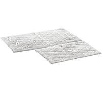 Vera Wang Suave y Absorbente, Juego de alfombras de baño de Felpa, Estilo Moderno de diseño para decoración de baño, rayón de algodón, Gris, 2 Piezas