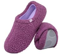 VeraCosy Zapatillas de Casa de Espuma de Memoria Cómoda Ligeras Transpirables y Antideslizantes Pantuflas para Mujer Violeta Silencioso, 40-41 EU