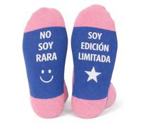 VERADGROUP®️Regalo Mujer Original - Calcetines Divertidos No Soy Rara, Soy Edición Limitada - Regalos Amigo Invisible, Cumpleaños y Navidad - Algodón Premium Talla 36-41