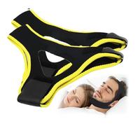 Veralabs Airflow Jaw Strap, Veralabs Air Flow Jaw Strap,Mentonera transpirable anti ronquidos Veralabs, Mentonera para dormir, Mentonera ajustable para hombres y mujeres (Amarillo)