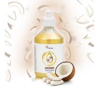 Verana Aceite de Masaje Coco, Cosmético Natural, para el Cuerpo, Para todo tipo de Pieles, Rejuvenecedor y Revitalizante, Previene las Estrías, Reduce las Arruga (500ml)