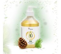 Verana Aceite de Masaje Pino, Natural, Para el Cuerpo, Todo tipo de Pieles, Efecto Revitalizante e Hidratante, Ayuda a fortalecer la Inmunidad, Antienvejecimiento, Aromaterapia (500ml)