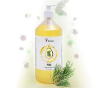 Verana Aceite de Masaje Pino, Natural, Para el Cuerpo, Todo tipo de Pieles, Efecto Revitalizante e Hidratante, Ayuda a fortalecer la Inmunidad, Antienvejecimiento, Aromaterapia (1L)