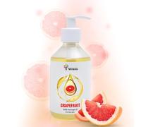 Verana Aceite de Masaje Pomelo, Natural, Para el Cuerpo, Todo tipo de Pieles, Antiestrés, Nutritivo, Relajante, Efecto Revitalizante y Estimulante, Anticelulítico, Aromaterapia (250ml)
