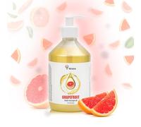 Verana Aceite de Masaje Pomelo, Natural, Para el Cuerpo, Todo tipo de Pieles, Antiestrés, Nutritivo, Relajante, Efecto Revitalizante y Estimulante, Anticelulítico, Aromaterapia (500ml)