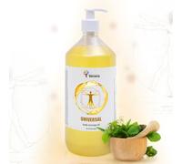 Verana Aceite de Masaje Universal, para el Cuerpo, el Rostro y el Cabello, Natural, Sin Perfume, Suaviza, Rejuvenece, Reduce las Arrugas, Restablece el equilibrio Hídrico, Vegano (1L)