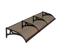 Veranda Toldo de 120 x 60 cm, protección contra el sol y la lluvia, protección UV para entrada, cubierta marrón duradera para el hogar, protección contra la nieve y el clima