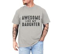 Verano 2026 Categoría de producto Camisetas para hombre - Título del producto Camiseta divertida de papá con frase sarcástico Impresión de carta Diseño de corte de alta calidad para padre, Gris claro
