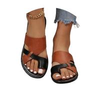 Verano 2026 Tendencia Sandalias elegantes de moda con puntera abierta para una comodidad de verano casual de verano con tacón bajo de tiras suaves - ideal para el día a día, vacaciones y citas, marrón