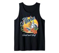 Verano - Aloha Sand and Surf: Estilo Retro de Hawái Camiseta sin Mangas
