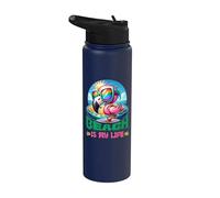 Verano - Beach Is My Life: Flamenco adorable Stainless Steel Insulated Water Bottle