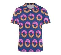 Verano Creative Food Hombres Hot Dog Meat Pizza 3D Impreso Botón Polo Manga Corta Solapa Golf Tenis Polo Camisetas Moda Retro Distressed Top