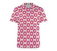 Verano Creative Food Hombres Hot Dog Meat Pizza 3D Impreso Botón Polo Manga Corta Solapa Golf Tenis Polo Camisetas Moda Retro Distressed Top