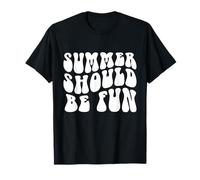 Verano Debería Ser Divertido Viaje Retro Playa Vacaciones Camiseta