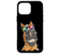 verano gafas de sol caballo caballos chica ingenioso divertido flequillo Carcasa para iPhone 16 Pro Max