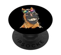 verano gafas de sol caballo caballos chica ingenioso divertido flequillo PopSockets PopGrip Adhesivo