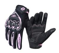 Verano Guantes de Motocicleta para Mujer, Rosa Pantalla Táctil Guantes de Moto Transpirable, Motocicleta de Montaña Fuera de Carretera Bicicleta Deportivos (Rosa, Large)