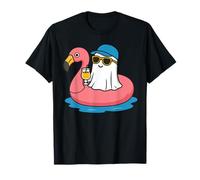 Verano Halloween en julio Hombres Mujeres Niños Flamenco Fantasma Camiseta