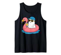 Verano Halloween en julio Hombres Mujeres Niños Flamenco Fantasma Camiseta sin Mangas